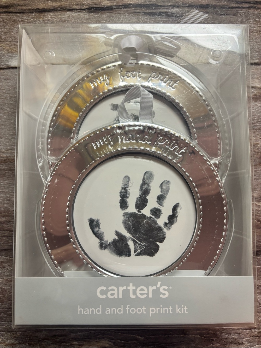 Carter's Silver Hand & Foot Print Hanging Frames